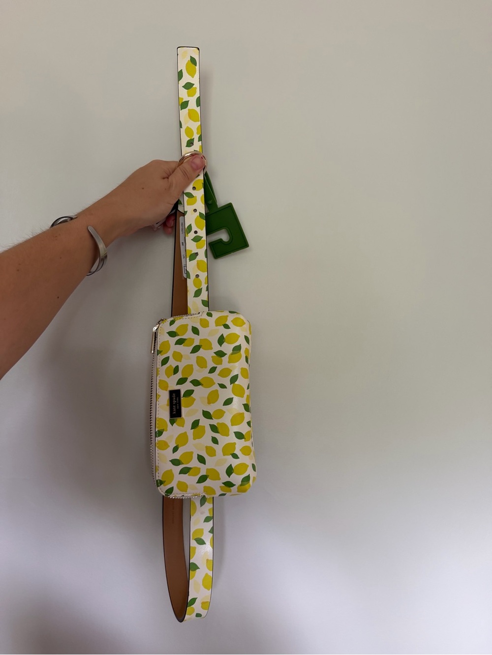 Kate Spade Lemon Leaf Crossbody Belt Bag - Yellow & Green